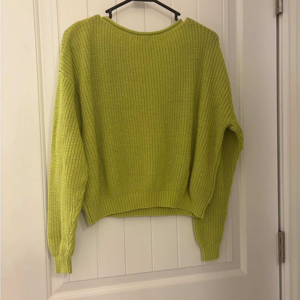 Wild Fable Bright Green Crew Neck Sweater Large - Picture 5 of 5